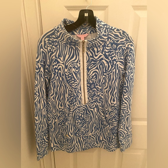 Lilly Pulitzer Skipper Popover Half Zip Top, size Small - Picture 1 of 2